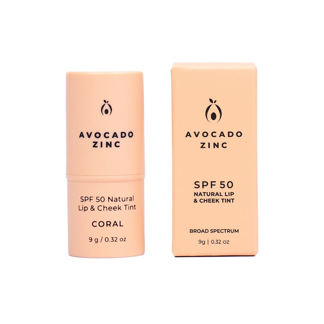 SPF 50 Natural Lip & Cheek Tint - Coral