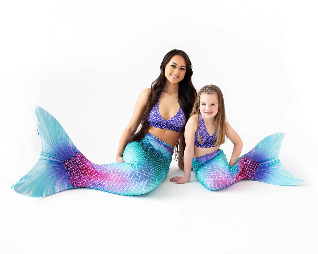 Mermaid Magic Tail Skin clothing for kids, girls, teens, and women: M - Child 6/7