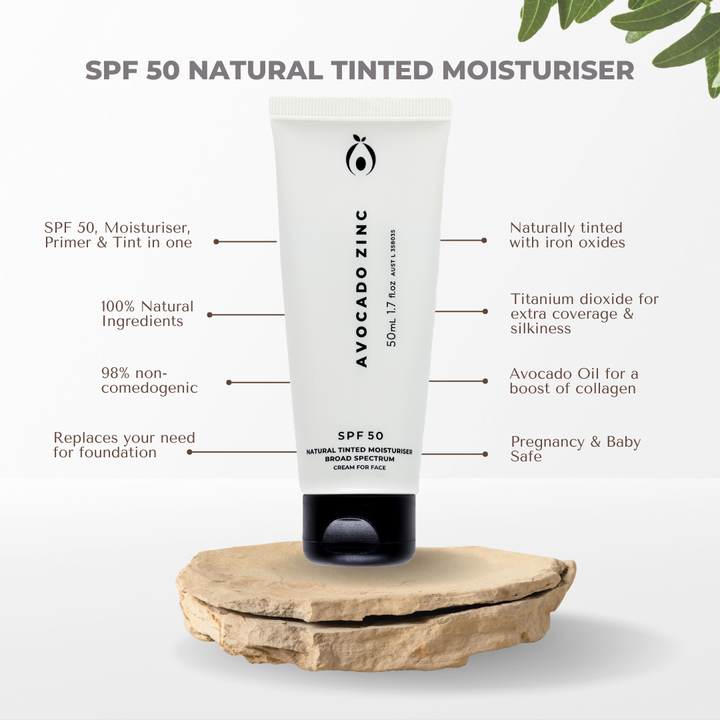 SPF 50 Natural Tinted Moisturiser - Light